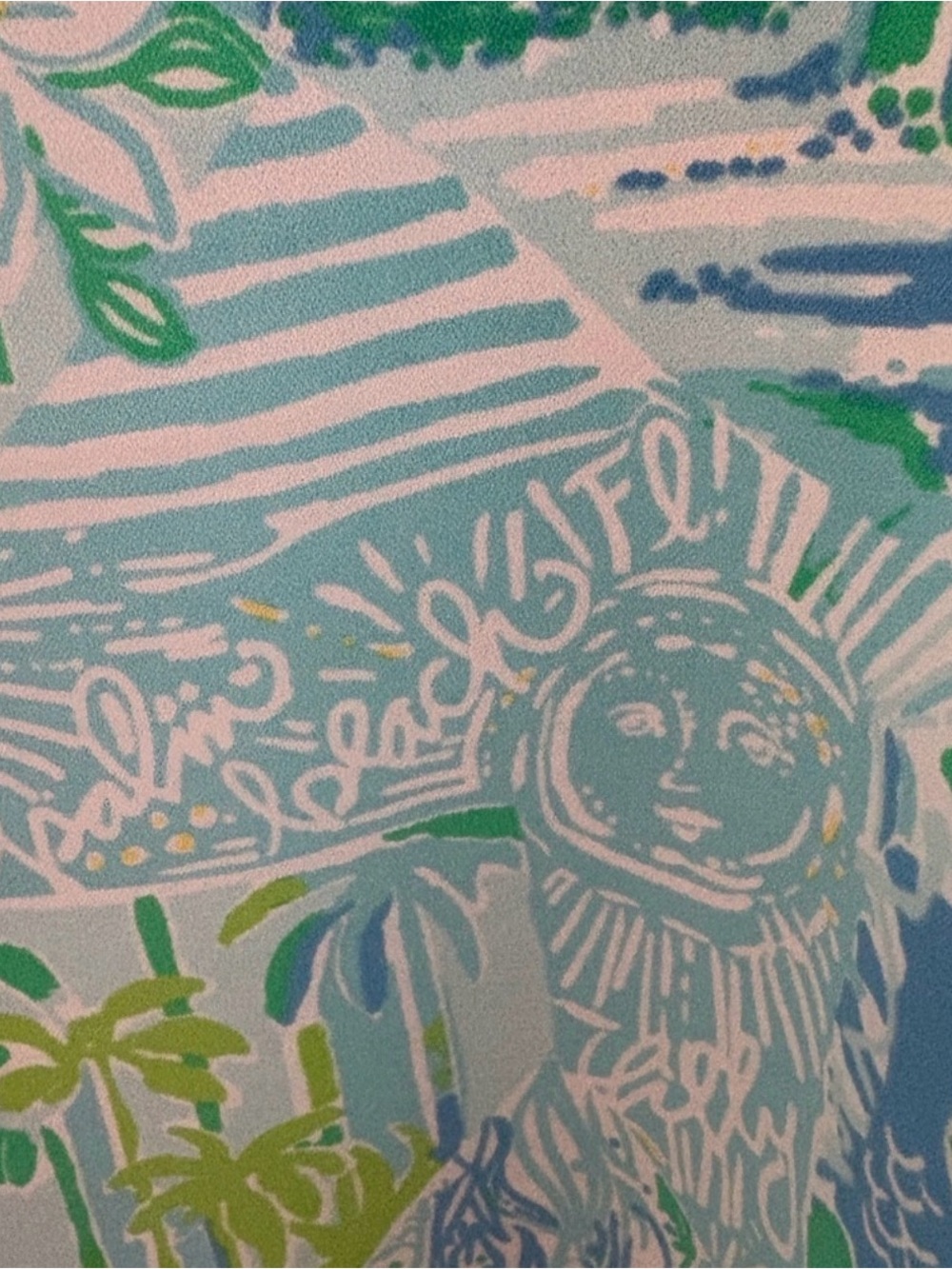 Tropical Print Tank with Pink Hem - Picture 2 of 4